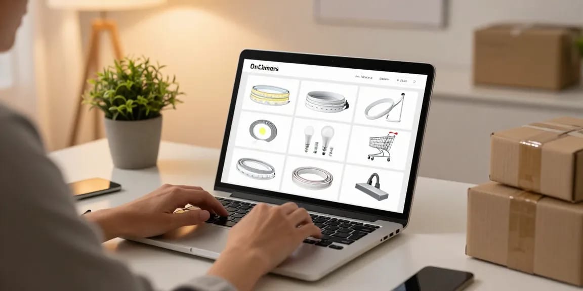 Banda led products showcased during online shopping on an e-commerce platform.