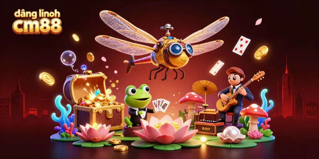 Experience the thrilling action of đăng nhập cm88 at an imaginative lily pad casino with a jazzy twist.