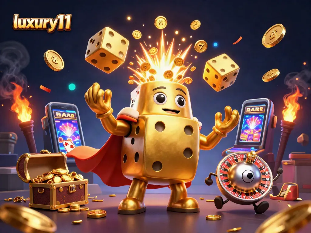 Engage with luxury111's thrilling slot machine experience, capturing the excitement of spinning reels and celebrating wins.