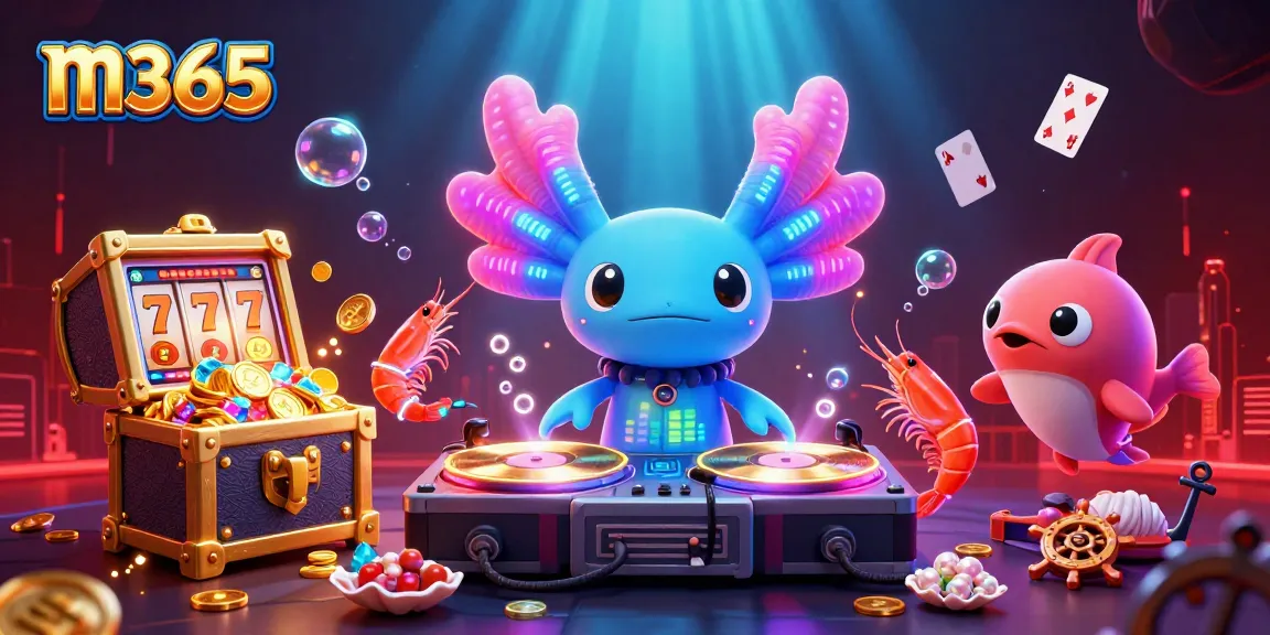 Experience thrilling gameplay and big wins at m365 with vibrant casino-themed underwater scene