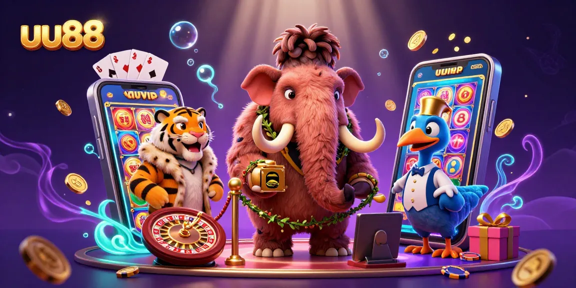 uu88 Casino: Experience exciting gameplay through a vibrant scene with characters and gaming elements.