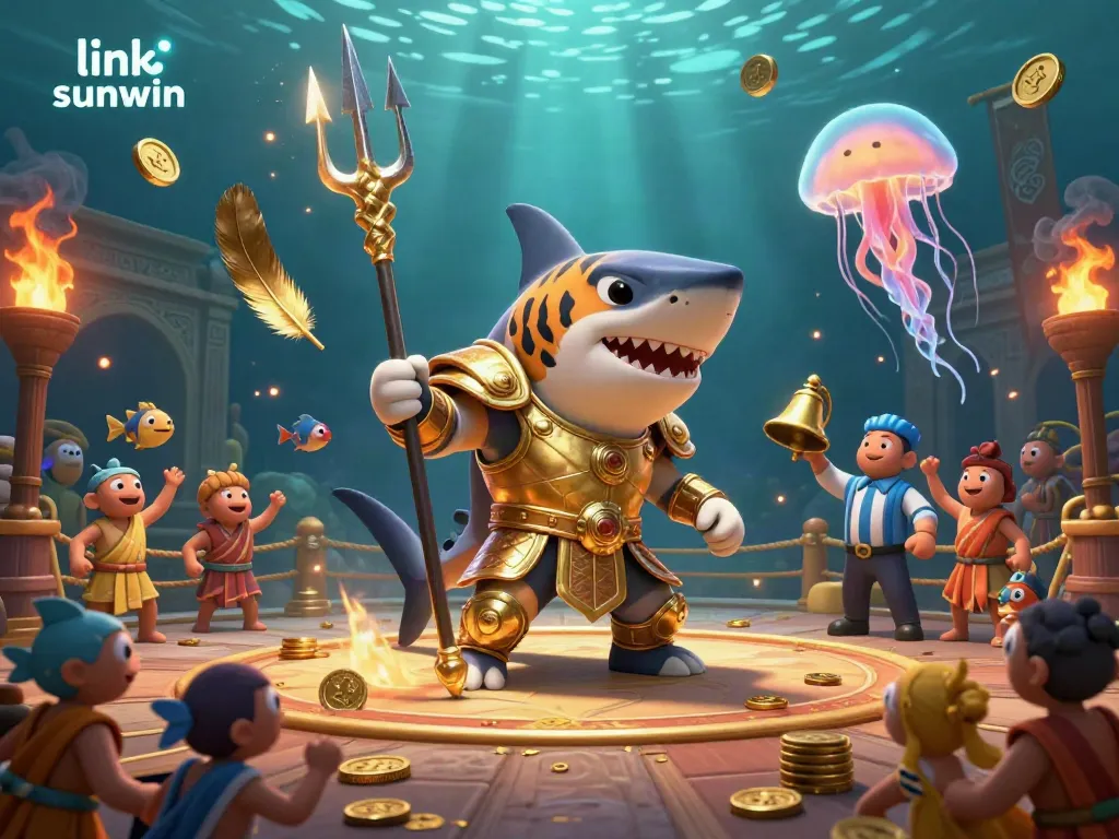 Experience thrilling gameplay at link sunwin in this underwater colosseum with a gladiator tiger shark!