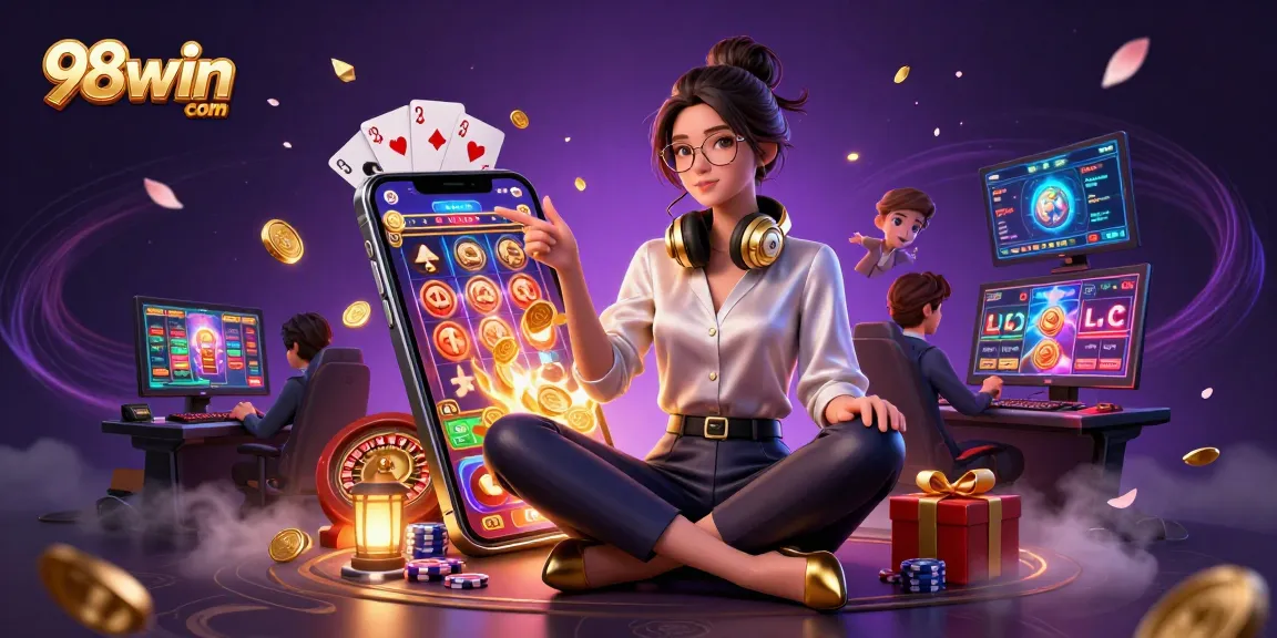 Engage with thrilling games at 98win com, showcasing slots and casino excitement.
