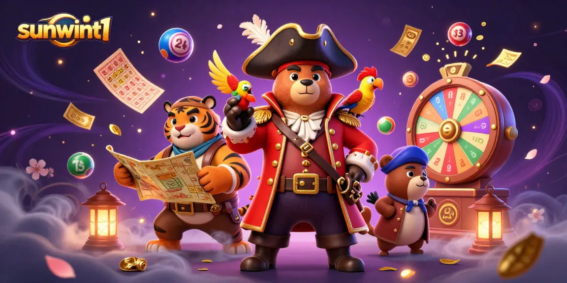Experience thrilling lottery excitement with sunwint1 as colorful balls bounce amidst captivating casino imagery.