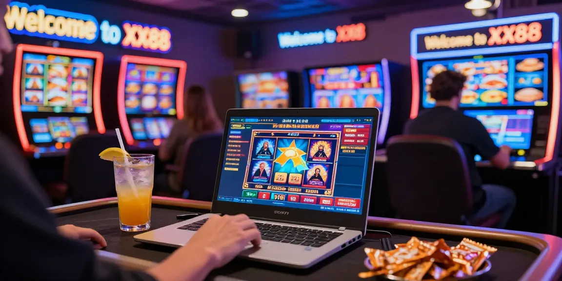 Interactive online gambling experience at XX88 with lively gaming elements and vibrant visuals.