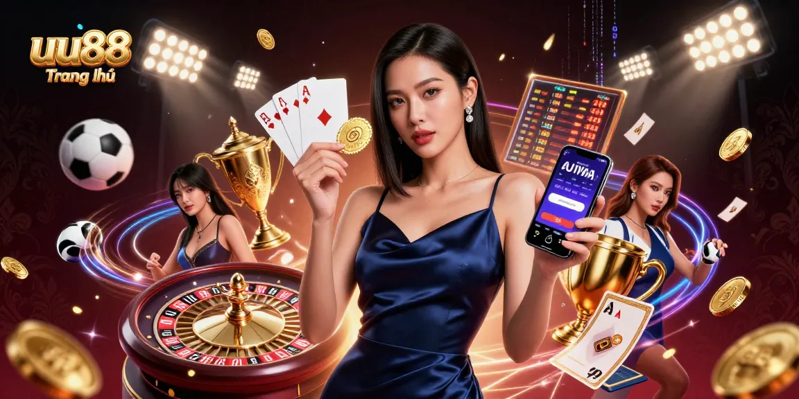 Experience the excitement of uu88 Trang chủ with a confident woman playing casino games.