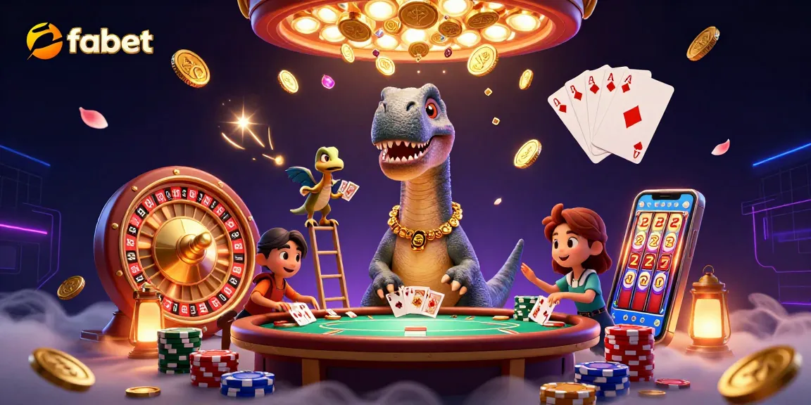 Experience fabet gaming with thrilling 3D illustration showcasing dynamic casino elements.